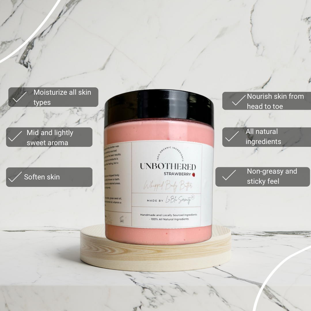 UNBOTHERED WHIPPED BODY BUTTER (strawberry)