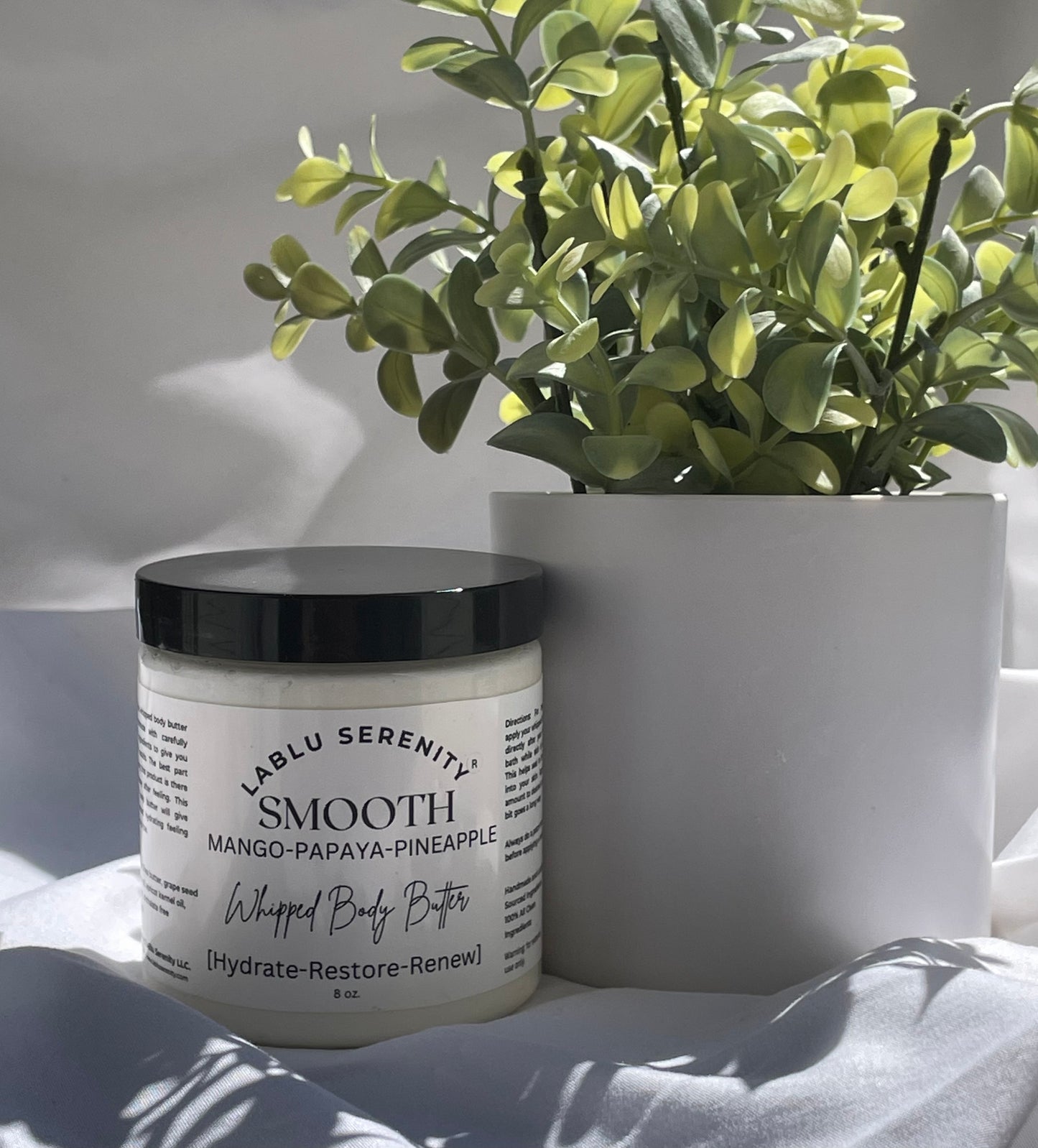 SMOOTH WHIPPED BODY BUTTER (MANGO-PAPAYA-PINEAPPLE SCENT)